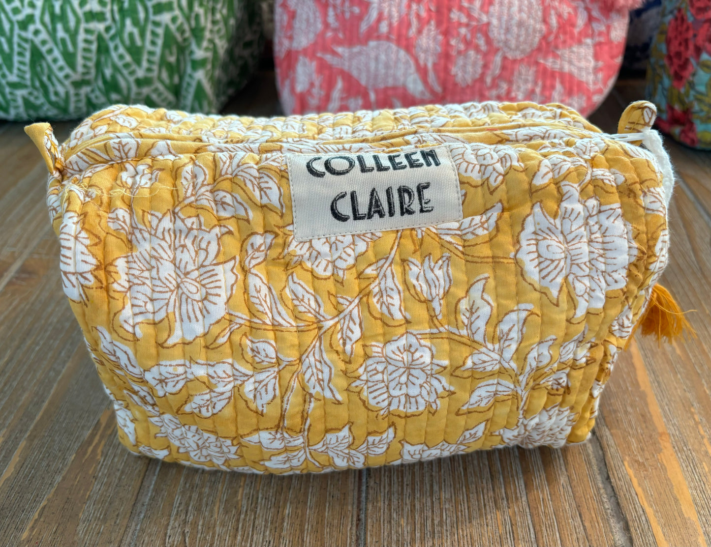 Suzanne Medium Yellow Toiletry Bag