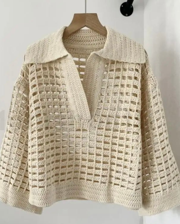 Callie Crochet Knit Top