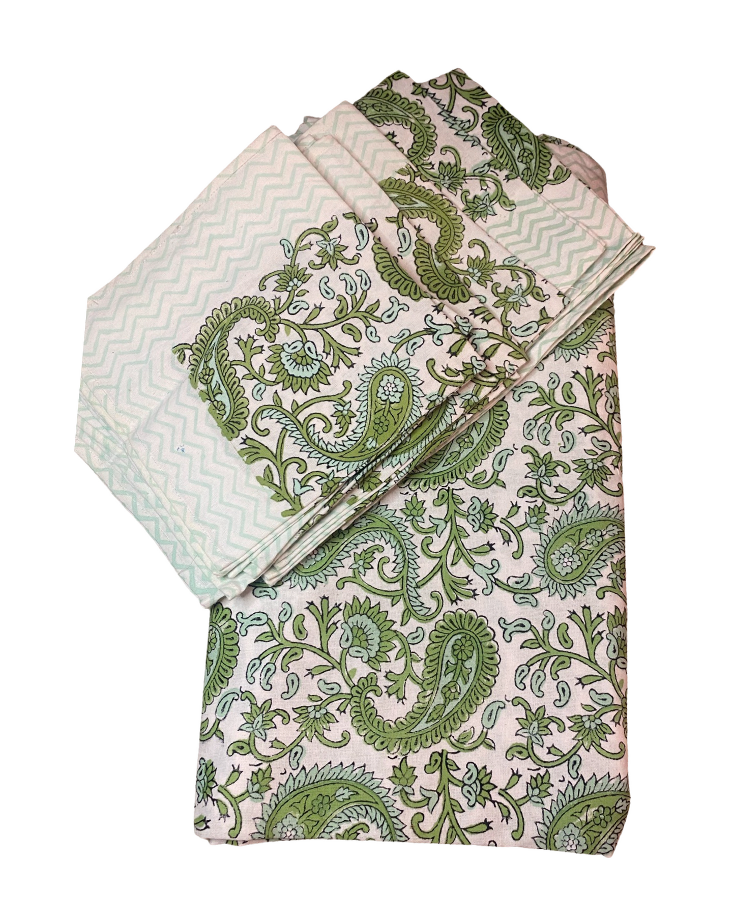 Boarder Block Print Table Cloth