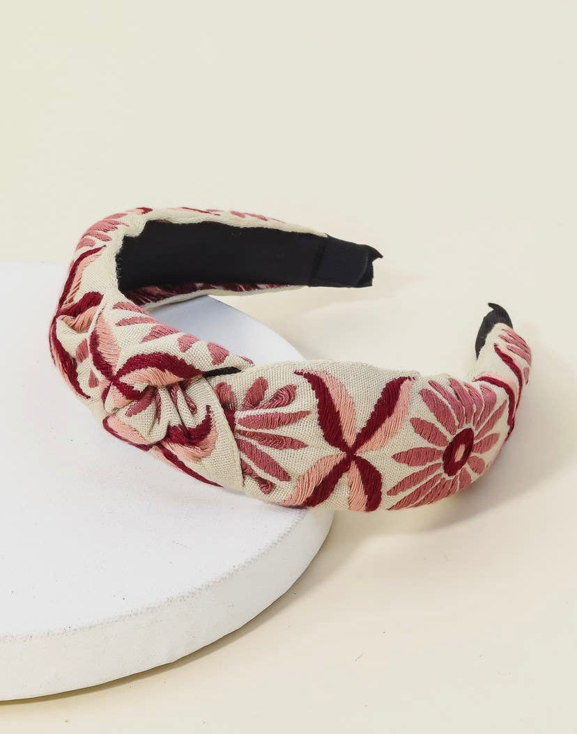 Knot Headband Embroidered