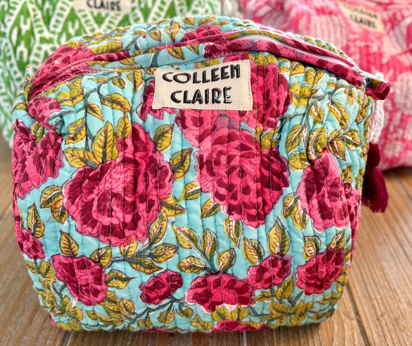 Suzanne Large Pink Multi Cosmetic Bag