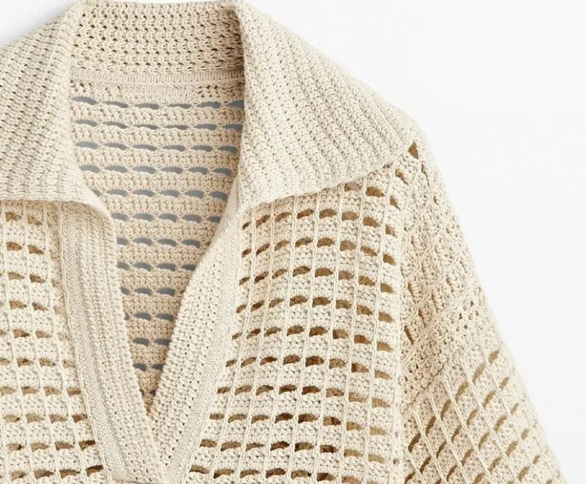 Callie Crochet Knit Top