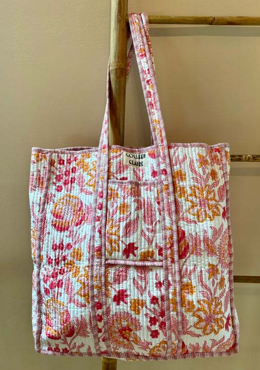 Carrie Tote Pink & Orange Multi